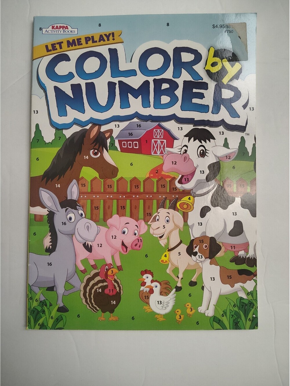 Kappa Activity Books Let Me Play! Color by Number Children's Coloring Book